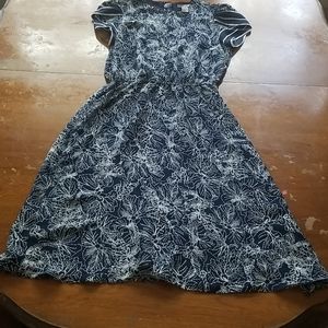 H&M Blue and White Floral Dress